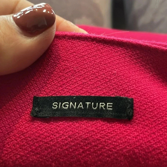 Talbots cropped trousers Bright pink Textured size 8P Double button Office - Picture 13 of 15